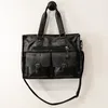 Men PU Leather Shoulder Bags Casual Tote Travel Mens Crossbody Bag Luxury Messenger Bags Fashion Korean Handbag Business Laptop Bag