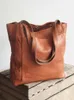 Pocket Women's Soft Handheld One Shoulder Oil and Wax Leather High Capacity 2023 New Tote Bag