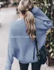 Kobiety swetry dla kobiet duże swetry batwing rękawe rękawe rękawe skoczek szyi bluzki Chunky Knit Pullover Sweter