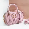 مرآة جودة Crossbody Miui Matelasse Bowling Square Bag Mens Tous Pochette Sling Wallet Counter Hand Bag Designer Womens Luxury Leather Clutch Pags