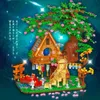 Blocks 2in1 Friends Flower Sakura Tree House Street View City Apartment Garden Villa Mini Model Building Blocks Toys For Kid Gift