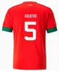 23 23 Fas Futbol Formaları 2022/2023 Maillot De Foot Ziyech Boutaib Camiseta de Futbol Boussoufa Mazraoui El Ahmadi Milli Takım Futbol Gömlek Erkekler Çocuk Kiti Jersey