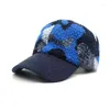 Casquettes de baseball Casquette de baseball en laine d'agneau camouflage hommes femmes hiver épais chaud réglable patchwork chapeau unisexe extérieur coupe-vent papa camionneur