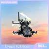 Блоки MOC Строительные блоки Airwolf 1 25 Масштабная модель самолета Сборка кирпичей Военный творческий образовательный сбор игрушек Подарки 863 шт. 240120