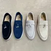 2024 NOUVEAU Été extérieur voyage à chaussures décontractées Walk Randonnée Shoe Loro Loafer Luxury Designer Flat Men Run Piana Black Vintage Vintage Shoes Tennis Man Sneaker en cuir 39-46