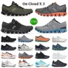 op schoen op x 3 Cloudnova form hardloopschoenen heren dames Triple Black White Rock Grey Blue Tide Olive Reseda heren trainers outd