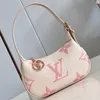 Женская сумка Explosion Mini Moon M24108 Latte White Chamallow Pink из мягкой зерненой яловой кожи с тиснением, двухцветная палитра с застежкой-молнией и коробкой