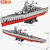 BLOCKS WW2 Militär stora krigsfartygsserier Byggnadsblock Brick Model MOC Weapon Cruiser Boat Arms Soldat Set Kid Toys Boy Holiday Gift 240120