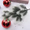 Fiori decorativi Aghi di pino artificiali Ramo di simulazione Pianta Disposizione dei fiori Accessori per la decorazione degli alberi di Natale Anno 2024