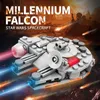 Blokken 100+ stuks bouwstenen Kit Millennium Falcon Fighter Toy Gift Science Fiction-serie Happy Gift voor kinderen, volwassenen