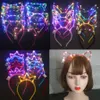 Chapeaux de fête 1 pièces lumière clignotant LED lueur Animal lapin couronne chat renard oreilles bandeau Cosplay accessoire fête cadeau cheveux accessoires Halloween noël YQ240120