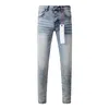 JeansStreet Fashion Designer jeans violets hommes boutons mouche noir extensible élastique skinny déchiré jeans boutons mouche hip hop marque pantalon jeans pour femmes pantalon noir blanc