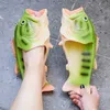 Slippers Funny lifelike fis plus size 43- 47 women's weird animal slides beac unisex indoor outdoor shoes flip flops