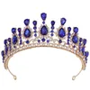 Saç klipleri barok gelin taç rhinestone prenses performans doğum günü headdress gelinlik aksesuarları tiara