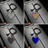 Schlüsselanhänger Strass Liebe Diamantbesetzter Auto-Schlüsselanhänger Anhänger Mikrofaser-Leder-Schlüsselanhänger BlAuto StylCar-Zubehör für Damen J240120