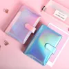 A5/A6 PU Macaroon Laser Glittter Loose-Leaf Cover Binder Dairy Notebooks Hard Refill Journal Travelers Notebook