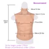 Accessoires de costumes Faux Poitrine Muscle Ventre Ho Silicone Souple Homme Simulation Artificielle Muscles Col Haut Version Cosplay Crossdress