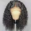 Glueless Short Bob Wig Kinky Curly Baby Hair 13x4 Spetsstängning Mänskligt hår peruk för kvinnor Remy Jerry Curl Perruque Bresillienne