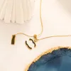 Klassisk designer Brand Letter Pendant Halsband för modekvinnor Halsband Högskvalitetsmycken Tillbehör 18K Pläterad Gold Girls Gift 20Style