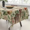 Tkanina stołowa boho kwiatowy wzór drukowany obrus wystrój domu prostokątny imprezowy plamę straczową wodoodporną obrus szmatkę
