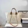 Designer Sommer Strand Handtasche Brief Schulter Flash Büro Hochwertige klassische Canvas Tasche mit Knopf Retro Damen Luxus BagBag 70 % Rabatt auf Outlet-Online-Verkauf