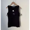 Dames designer gebreid T-shirt geborduurd LO Yoga sporttanktop
