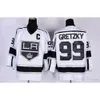 Заводской магазин Mens Los Angeles Kings 99 Wayne Gretzky Черный Фиолетовый Белый Желтый 100% сшитый дешевый хоккейный трикотаж лучшего качества 4741 1198 7052