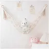 Hammocks Rame Hammock Net Toys Storage Boho Decor Barn Rum Stoppade djur Organiserar Böhmenhållare Drop Delivery Home Garden Furn Dhams