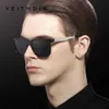Okulary przeciwsłoneczne Veithdia Okulary Square Retro Vintage Spolaryzowane UV400 Oczocz okulary przeciwsłoneczne dla mężczyzn/kobiet 6110 -Streain Stael + TR90 YQ240120