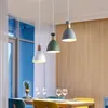 Applique Nordique Restaurant Chambre BB LED Couleur Fer Bois Lustre Moderne Simple Éclairage