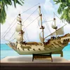 1/300 kits de modelo de barco à vela náutico artesanato de navio pirata para decoração de mesa 240118