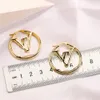 Luksusowa marka Kolczyki Louiseities Projektanci List Viutonities Ear Stud Gold Silver PlATED Geometryczne kolczyki na przyjęcie weselne Akcesoria ZG1809