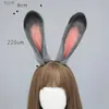 パーティーハット1pcかわいいバニー耳ぬいヘアフープコスプレウサギ灰色のバニー耳ヘッドバンド写真小道具のサプライヘアアクセサリーyq240120