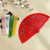 Decorative Figurines Spanish Double-sided Painted Wooden Folding Fan Party Handheld Classical Home Decorations Craft