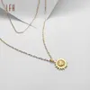 Joyería fina Collares de oro real Letra Colgante para nombre Collar de corazón personalizado Au750