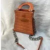 Batı Kraliçe Timsah Küçük Bel Mini Çanta Zinciri El Fatura Omuz Crossbody Bag
