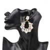 Orecchini pendenti 2024 perline di cristallo colorate di moda per le donne fascino grande pendente appeso gioielli da sposa per feste nuziali