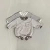 Tutina a maniche lunghe per bambino Autunno in cotone per bambina Tuta a righe Tuta per bambino Ragazzo Abbigliamento casual Tutina per bambino allentato 0-24M 240119