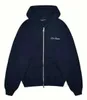 Cole Buxton Knit Men's Hoodies Moletons Cole Buxton Minimalista Bordado Two Way Zip Hoodie Super Grande Preto Greyblue Corredores CZ4Q