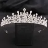 Haarspeldjes Goud Zilver Kleur Tiara's En Kronen Voor Bruiloft Bruid Feest Kristal Diademen Strass Hoofd Ornamenten Mode Accessoires