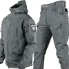 Fatos masculinos jaquetas corta-vento para homens respirável à prova de vento roupas militares inverno quente grosso carga terno casaco de acampamento