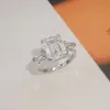 14K Au585 White Gold Moissanite Rings For Women Wedding Gift Fine Jewelry High Quality Min Order 1Pcs Wholesaler
