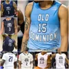 Old Dominion Basketbol Forması NCAA Dikişli Jersey Herhangi bir İsim Numarası Erkek Kadın Gençlik 35 Jaylen Jenkins 55 Bryce Baker 2 Chaunce Jenkins 1 Jason Wade
