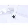 AD. jewelry necklace S925 Sterling Silver Amethyst Necklace women's simple temperament round bead chain can be customized