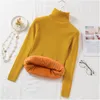 Women's Sweaters Women Knitting Sweater Thick Mujer Plus Velet Warm Turtleneck Pull Femme Basic Winter Clothes