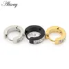 Stud Alisouy 2pcs Cute Crystal Zircon Small circle Round Hoop Earrings For Women Men Stainless Steel Ear Cuff Brincos Huggie Jewelry J240120