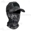 Visors Summer Camouflage Baseball Cap with Full Face Mask Scaf Bicycle Sports Cover Hiking Tactical Military Balaclava Hat 898