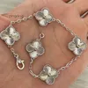 Sieraden Ontwerper Ketting Van Klavertje Vier Armband Cleef Van Armbanden Vanly Clefly Geavanceerd Nieuw Sterling Zilver 925 Vijf Bloemen Kleurloos Vriendin Exquise G