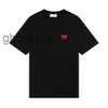 Heren t-shirt De Coeur Tees Korte mouwen Shirts Heren Designer Top Frankrijk Mode Geborduurd hartpatroon Ronde hals Parijs T-shirt Yyh 3V1Y
