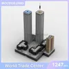 Blocchi World Trade Center 1987-2001 Modello di architettura MOC Building Blocks Display FAI DA TE Assemblare Mattoni Giocattoli educativi Regali 1247PCS 240120